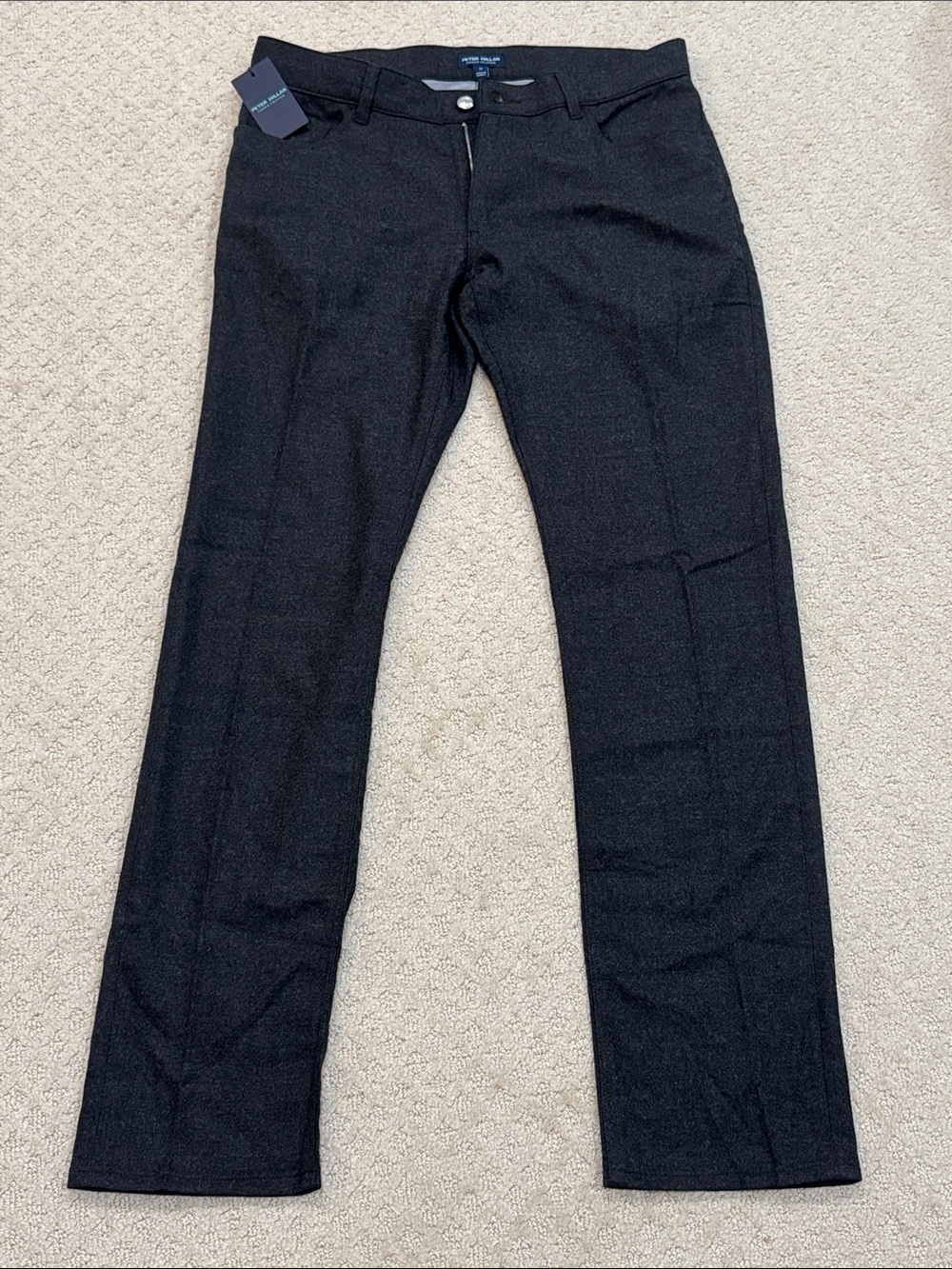 Peter Millar charcoal 5 pocket wool pants